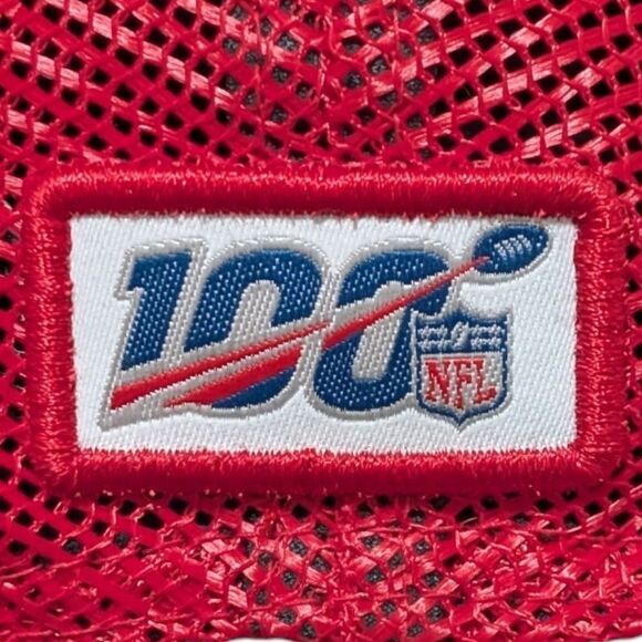 New Era San Francisco 49ers Scarlet Shanahan Square Trucker 9FIFTY Snapback Hat - Picture 7 of 9